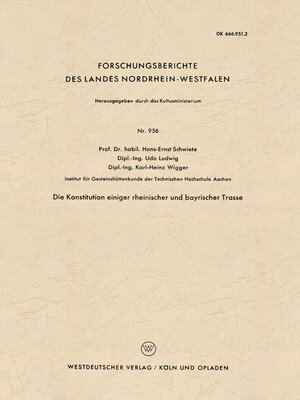 cover image of Die Konstitution einiger rheinischer und bayrischer Trasse